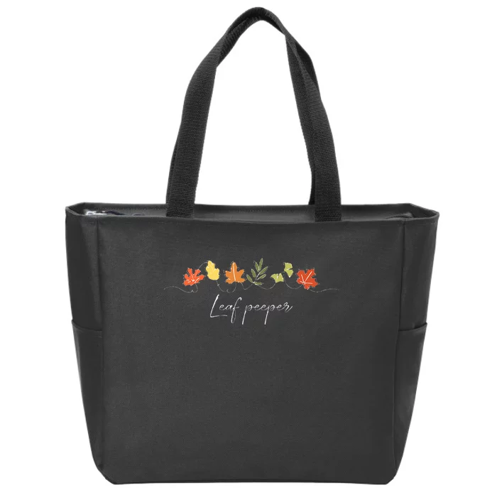 Autumn Peeping Fall Foliage Leaf Peeper Thanksgiving Zip Tote Bag