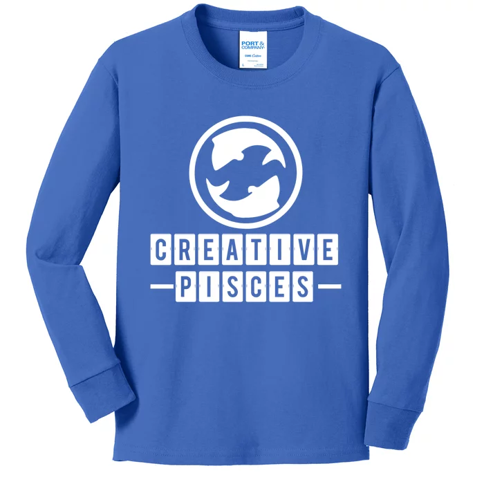 Astrology Pisces Funny Creative Pisces Gift Kids Long Sleeve Shirt