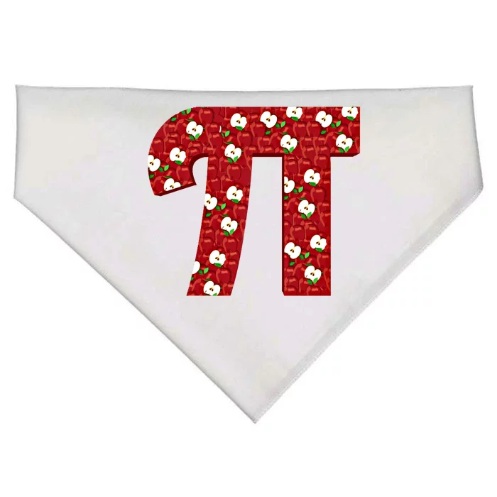 Apple Pie Funny Brainy Pi Day Mathematics Geeky Fruit Pun Gift USA-Made Doggie Bandana