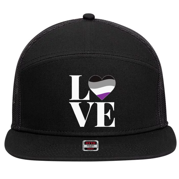 Asexual Pride Flag Ace Asexuality Proud Shirts For Asexual 7 Panel Mesh Trucker Snapback Hat