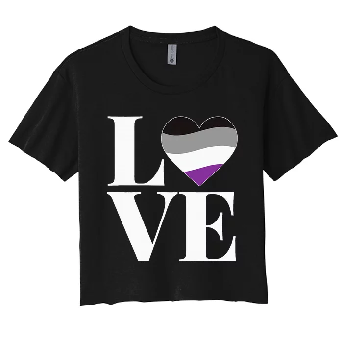 Asexual Pride Flag Ace Asexuality Proud Shirts For Asexual Women's Crop Top Tee