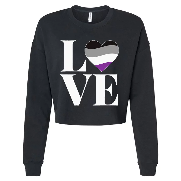 Asexual Pride Flag Ace Asexuality Proud Shirts For Asexual Cropped Pullover Crew