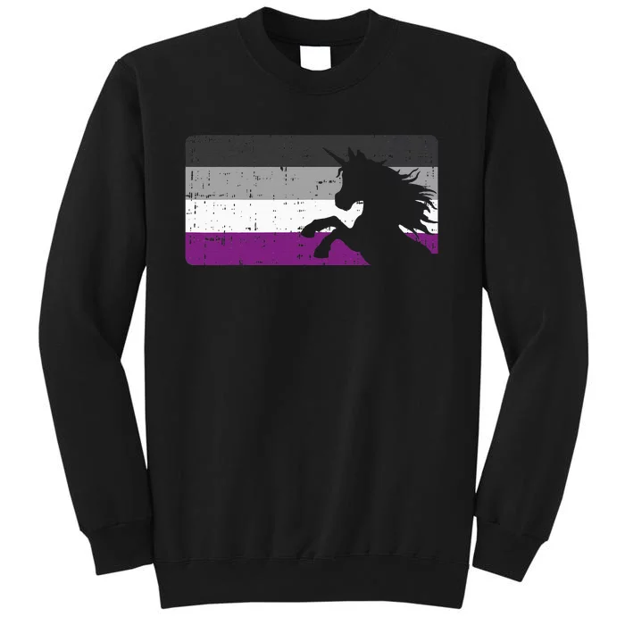 Asexual Pride Flag Unicorn Majestic Animal Ace Lgbtq Sweatshirt