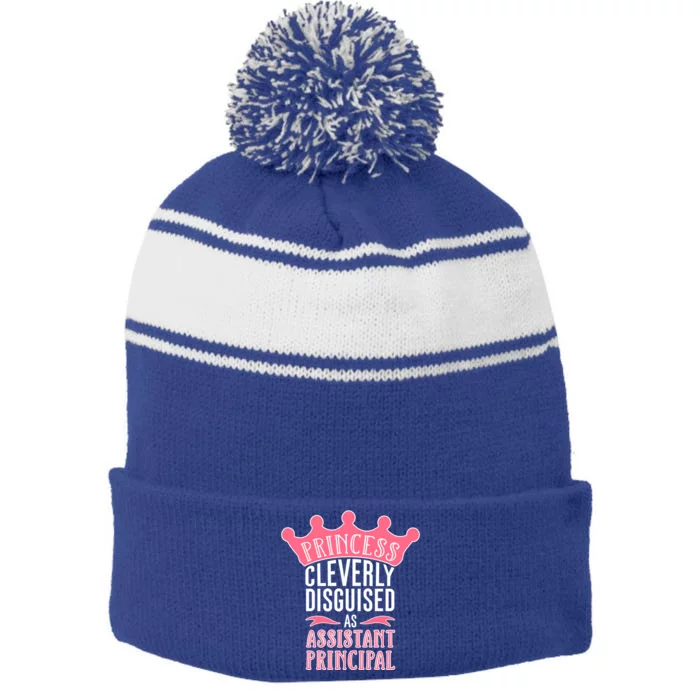 Assistant Principal Gift Stripe Pom Pom Beanie