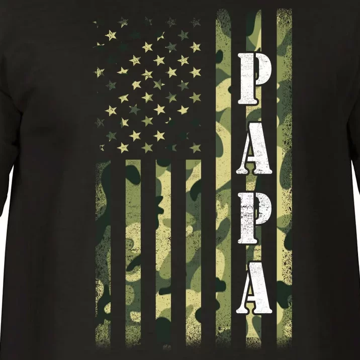 Army Papa Gift Proud Army Grandpa USA Flag Comfort Colors T-Shirt