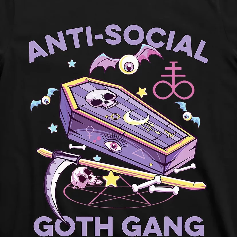 Antisocial Pastel Goth Gang Alternative Aesthetic Nu Goth T-Shirt