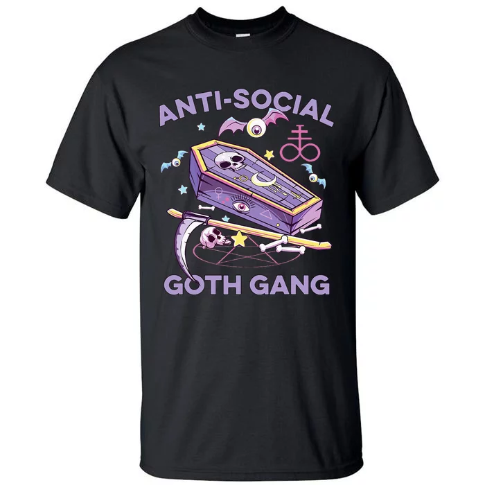 Antisocial Pastel Goth Gang Alternative Aesthetic Nu Goth Tall T-Shirt