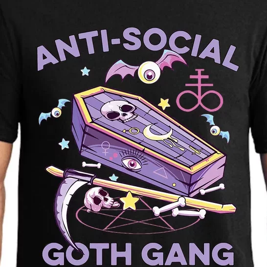 Antisocial Pastel Goth Gang Alternative Aesthetic Nu Goth Pajama Set