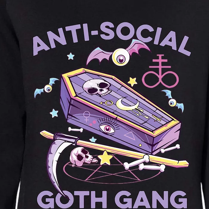 Antisocial Pastel Goth Gang Alternative Aesthetic Nu Goth Womens California Wash Sweatshirt