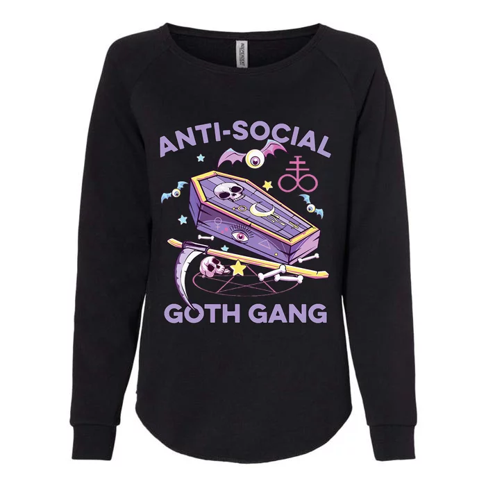 Antisocial Pastel Goth Gang Alternative Aesthetic Nu Goth Womens California Wash Sweatshirt