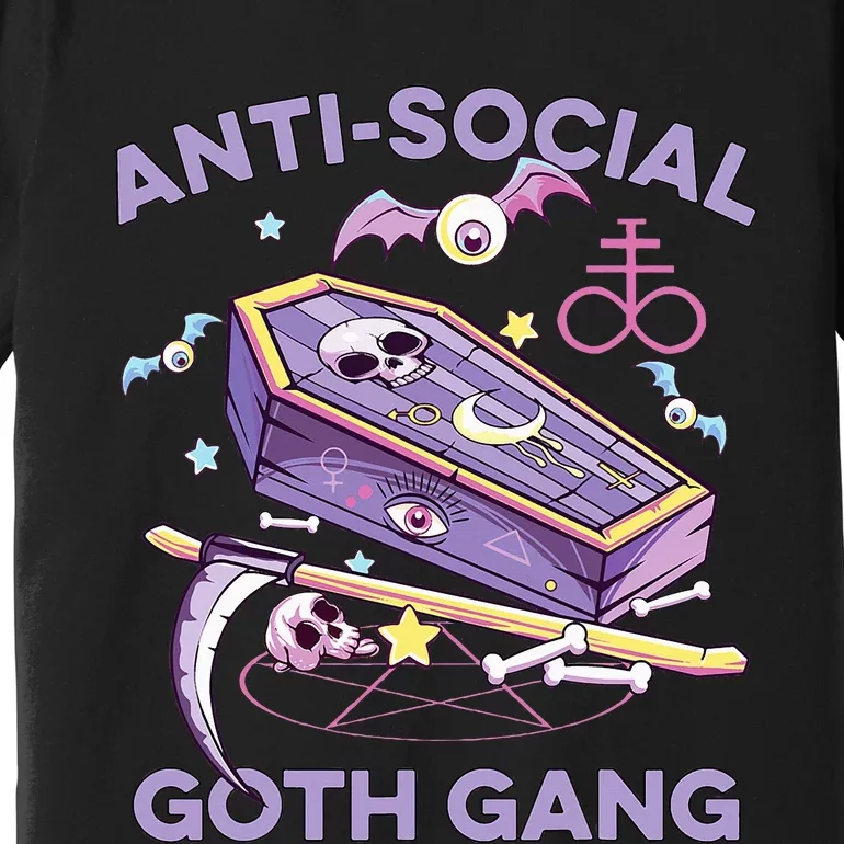 Antisocial Pastel Goth Gang Alternative Aesthetic Nu Goth Premium T-Shirt