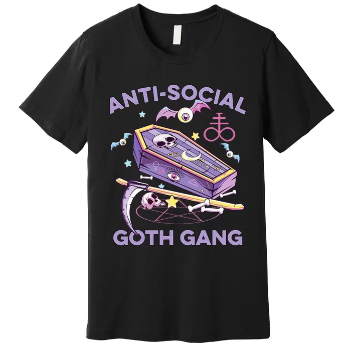 Antisocial Pastel Goth Gang Alternative Aesthetic Nu Goth Premium T-Shirt