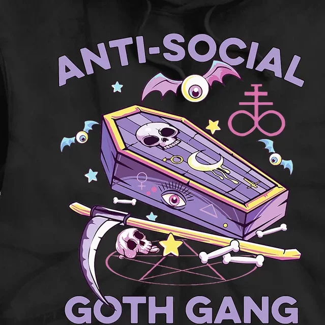 Antisocial Pastel Goth Gang Alternative Aesthetic Nu Goth Tie Dye Hoodie