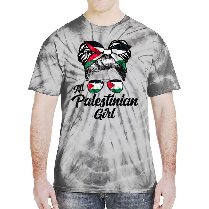 All Palestinian Gilr Palestine Flag Tie-Dye T-Shirt