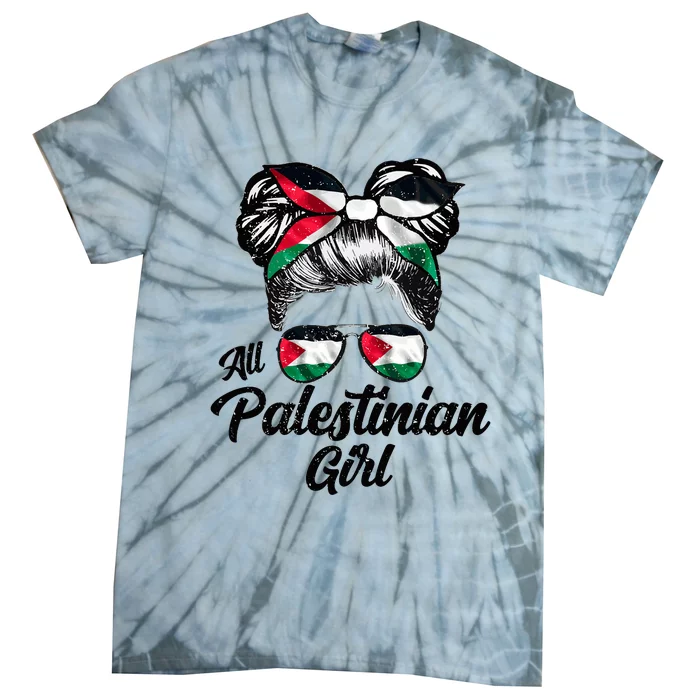 All Palestinian Gilr Palestine Flag Tie-Dye T-Shirt