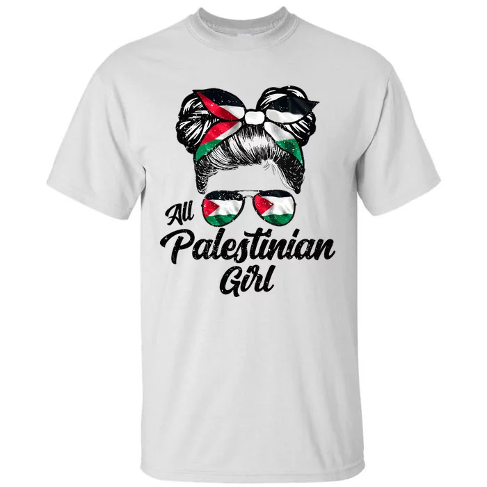 All Palestinian Gilr Palestine Flag Tall T-Shirt