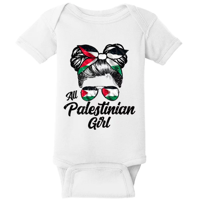 All Palestinian Gilr Palestine Flag Baby Bodysuit