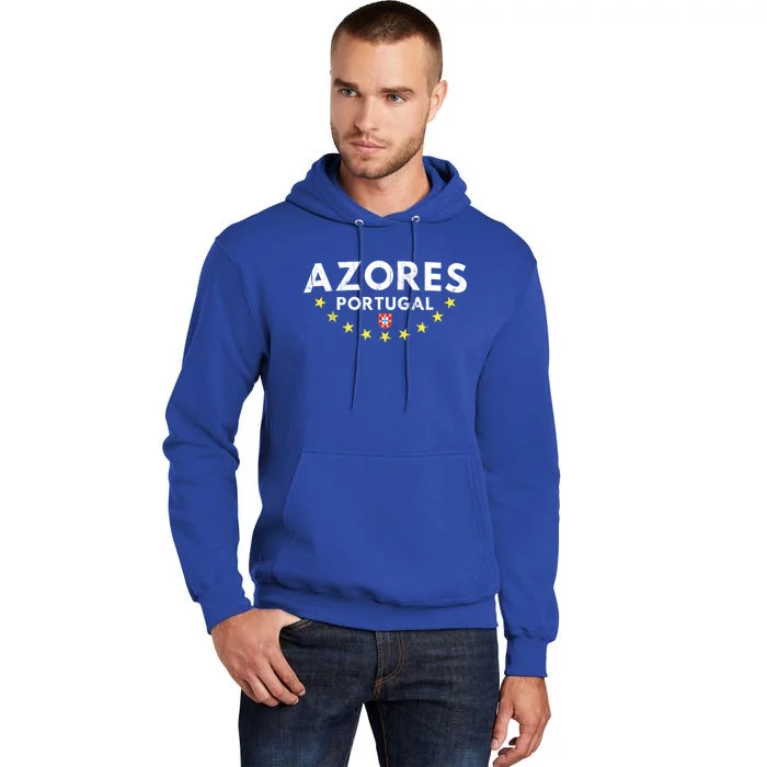 Azores Portugal Gift Distressed Souvenir Vacation Azorean Funny Gift Tall Hoodie