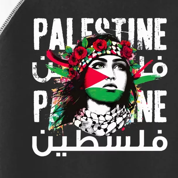 A Palestinian Girl Wearing A Palestinian Bandana Palestine Toddler Fine Jersey T-Shirt