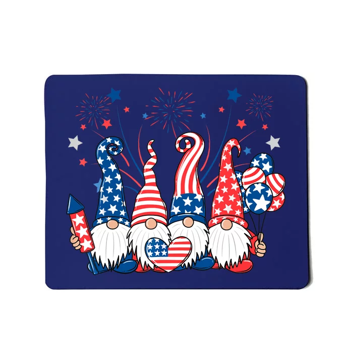 American Patriotic Gnomes USA Independence Day 4th Of July Mousepad