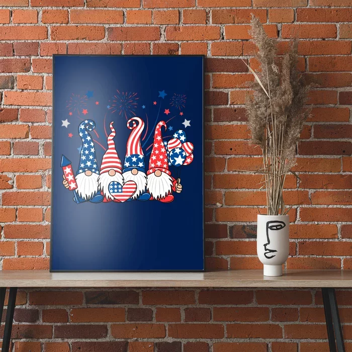 American Patriotic Gnomes USA Independence Day 4th Of July Poster