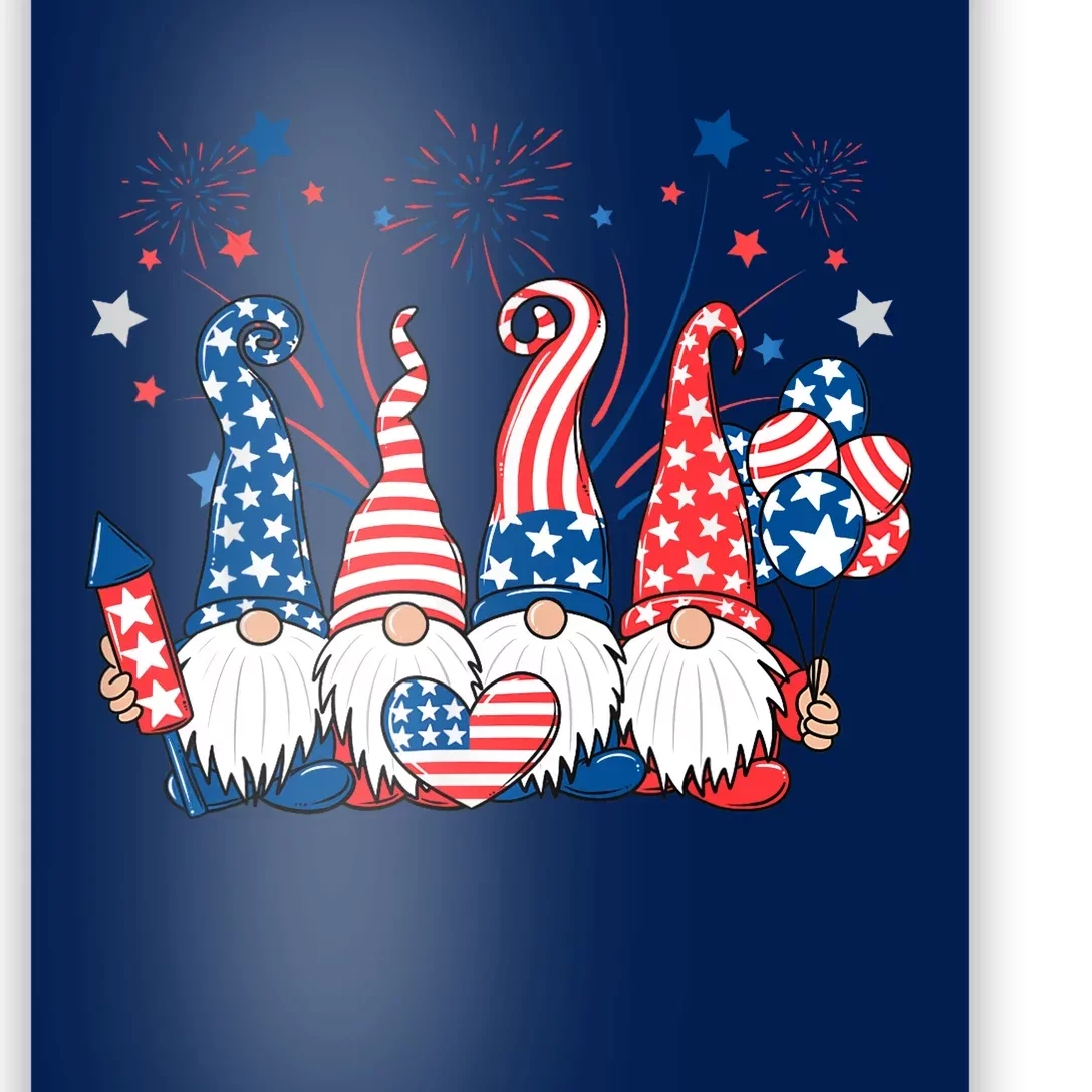 American Patriotic Gnomes USA Independence Day 4th Of July Poster