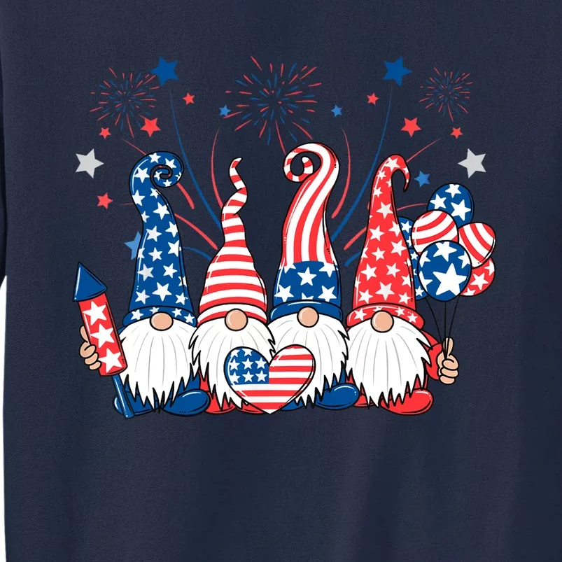 American Patriotic Gnomes USA Independence Day 4th Of July Tall Sweatshirt