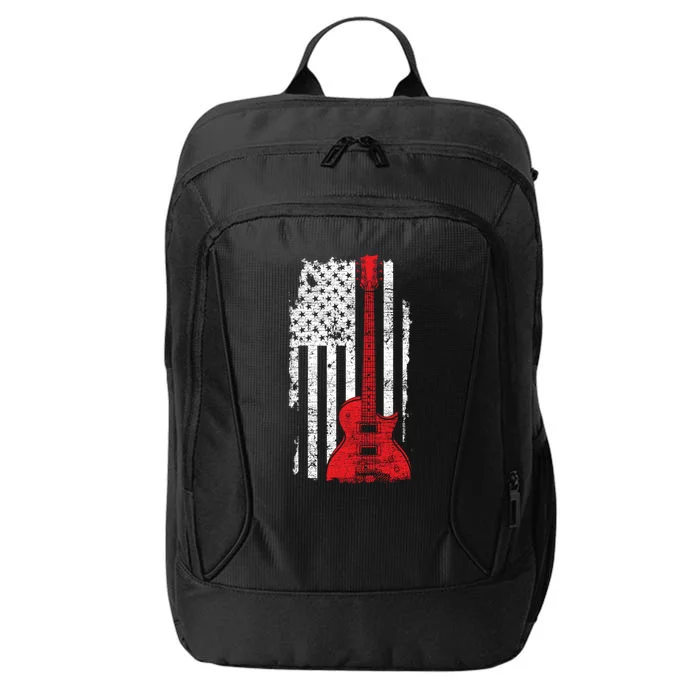 American Pride Guitarist USA Flag Guitar City Backpack