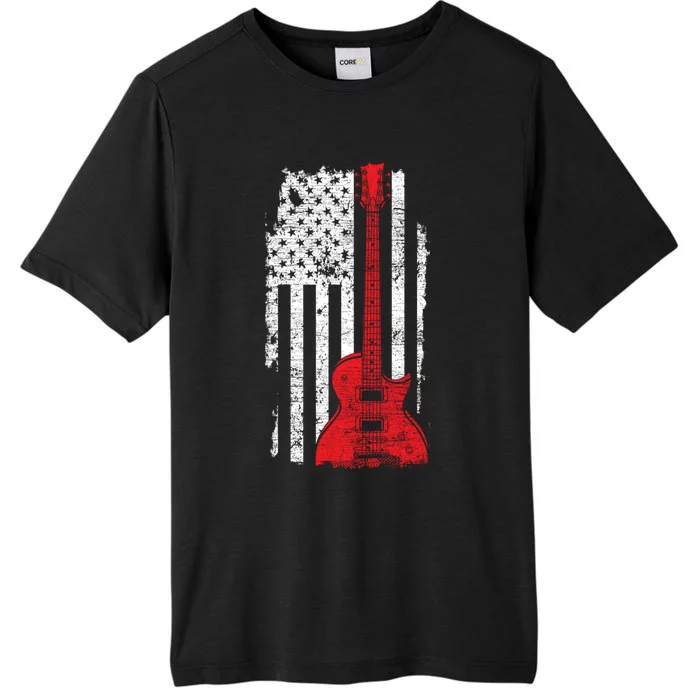 American Pride Guitarist USA Flag Guitar ChromaSoft Performance T-Shirt