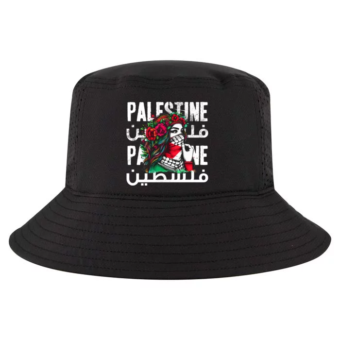 A Palestinian Girl With A Palestinian Bandana Palestine Cool Comfort Performance Bucket Hat