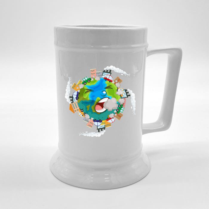 Air Pollution Global Warming Renewable Energy Gift Front & Back Beer Stein