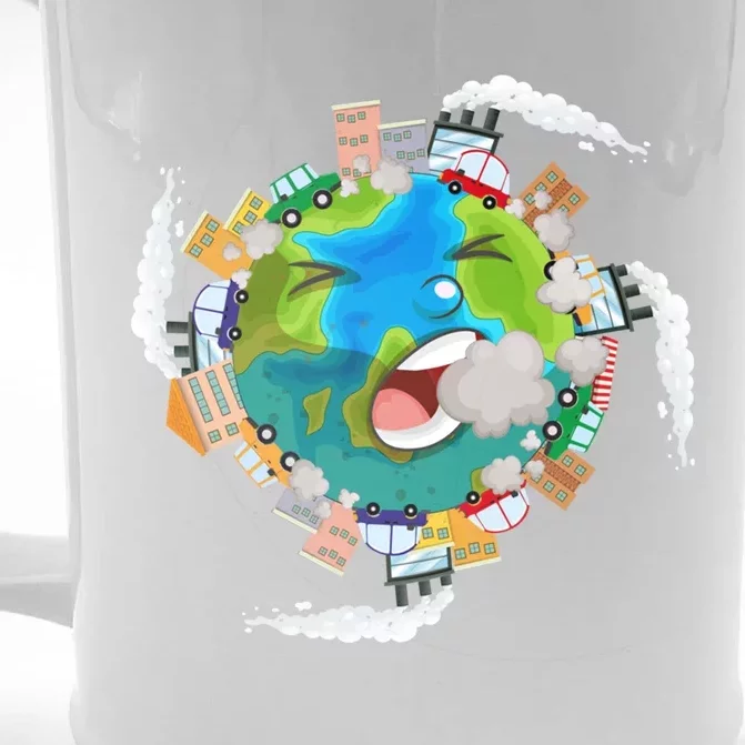 Air Pollution Global Warming Renewable Energy Gift Front & Back Beer Stein