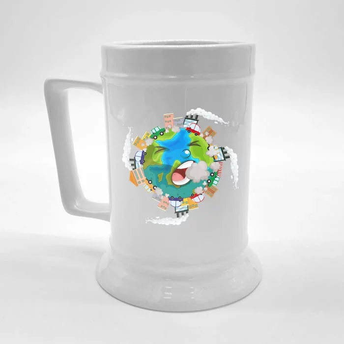 Air Pollution Global Warming Renewable Energy Gift Front & Back Beer Stein