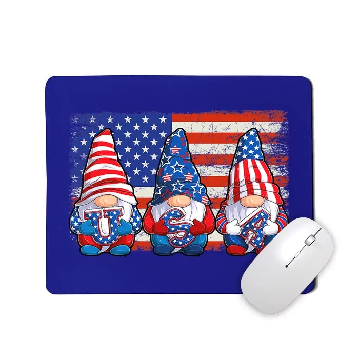 American Patriotic Gnomes Usa Independence Day 4th Of July Great Gift Mousepad