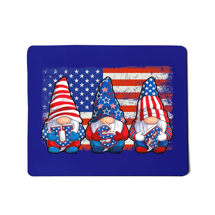 American Patriotic Gnomes Usa Independence Day 4th Of July Great Gift Mousepad