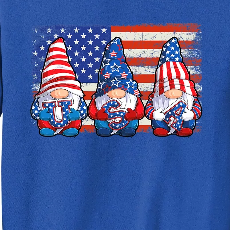 American Patriotic Gnomes Usa Independence Day 4th Of July Great Gift Tall Sweatshirt