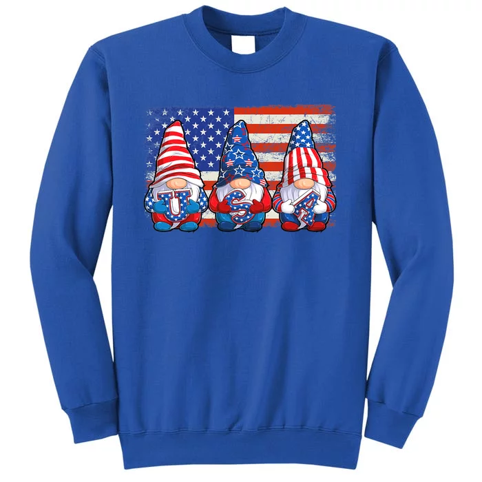 American Patriotic Gnomes Usa Independence Day 4th Of July Great Gift Tall Sweatshirt