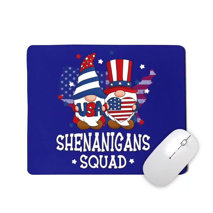 American Patriotic Gnomes Shenanigans Squad Fourth Of July Cool Gift Mousepad