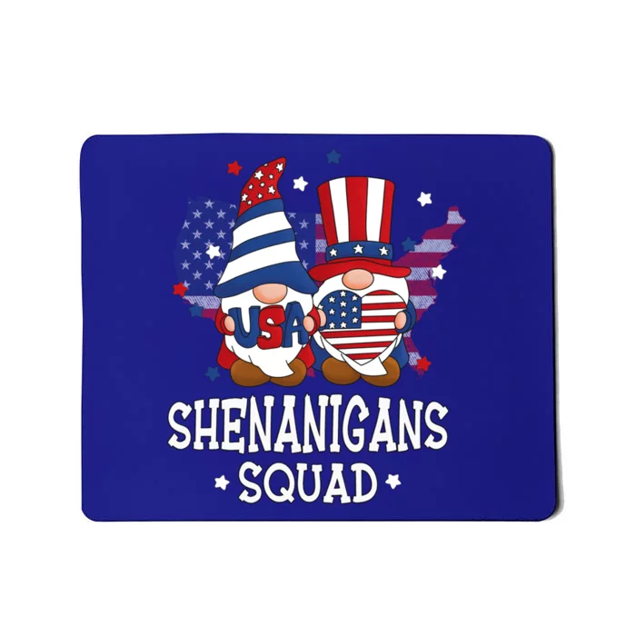 American Patriotic Gnomes Shenanigans Squad Fourth Of July Cool Gift Mousepad