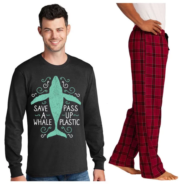 Anti Plastic Gift Save A Whale Pass Up Plastic Gift Long Sleeve Pajama Set