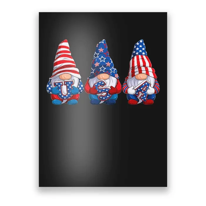 American Patriotic Gnomes USA Independence Day 4th Of July Poster