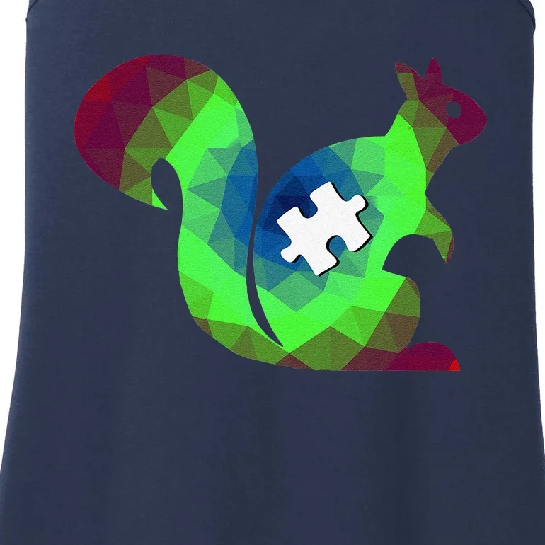 Autism Puzzle Gifts With Squirrel Ladies Essential Tank