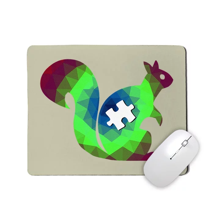 Autism Puzzle Gifts With Squirrel Mousepad