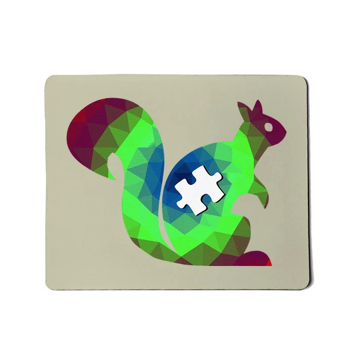 Autism Puzzle Gifts With Squirrel Mousepad