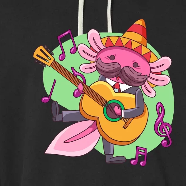 Axolotl Playing Guitar Garment-Dyed Fleece Hoodie