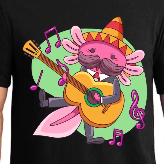 Axolotl Playing Guitar Pajama Set