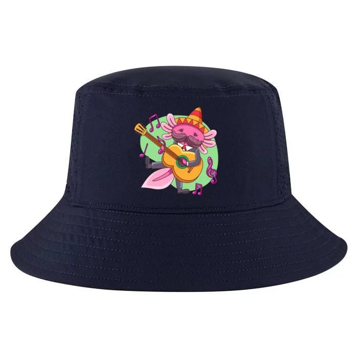 Axolotl Playing Guitar Cool Comfort Performance Bucket Hat