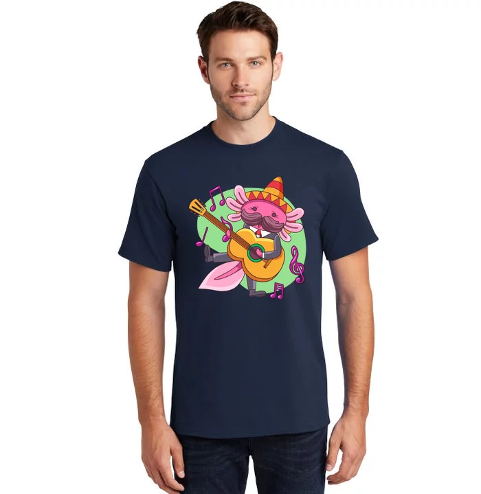 Axolotl Playing Guitar Tall T-Shirt