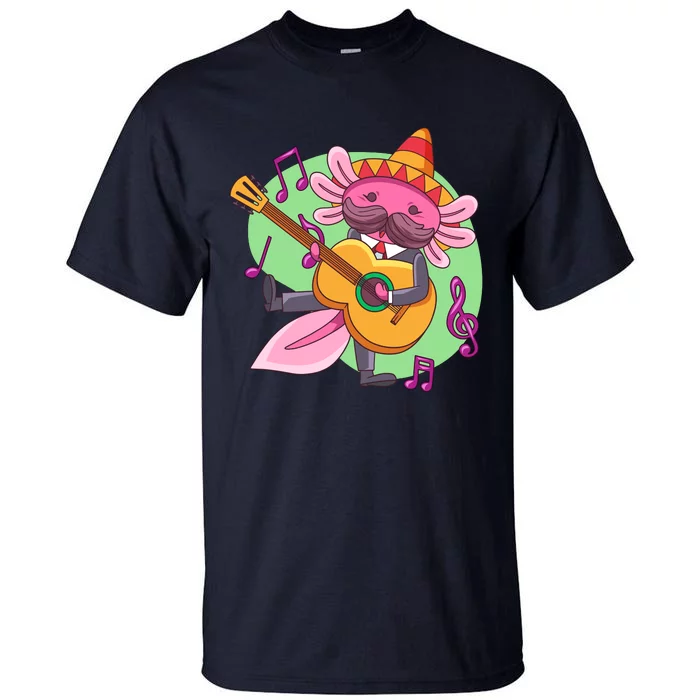 Axolotl Playing Guitar Tall T-Shirt