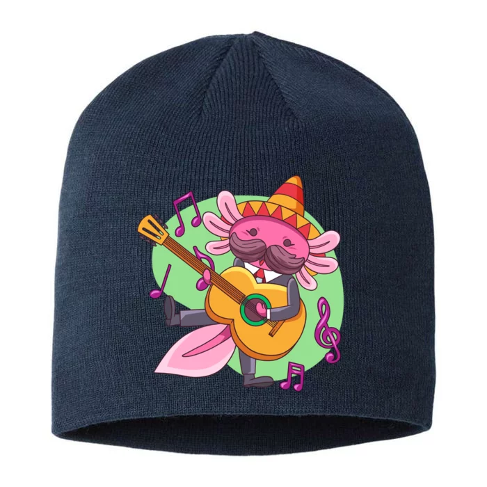 Axolotl Playing Guitar 8 1/2in Sustainable Knit Beanie